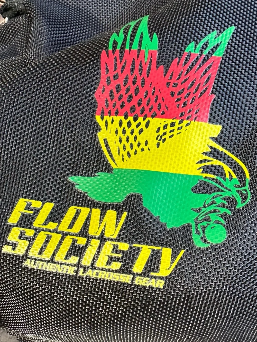Rare authentic Flow Society Rasta Monkey Banana Lacrosse Duffel Gear Bag AA23